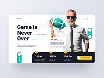 Landing Page: Game Is Never Over agency board career company concept consulting design exchange header hero job landing network offer page social ui ux work