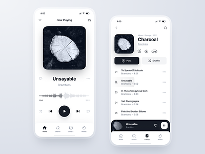 Music Player Concept: Light Theme