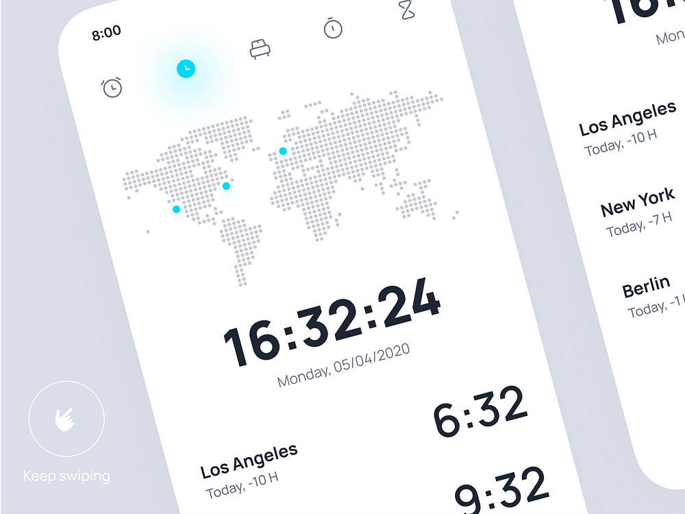 Mobile Clock App by Anton Lapko on Dribbble