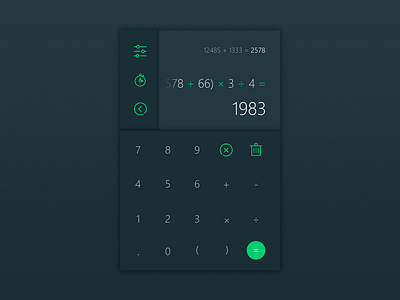 Calculator 4 calculator dailyui debut design first shot material ui vector