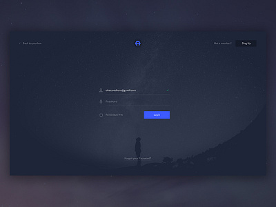 Desktop Login Form dark desktop form login ui