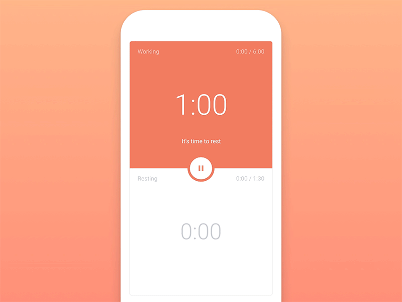 Balancy – Time to rest alarm android animation app clock ios microinteractions mobile timer ui