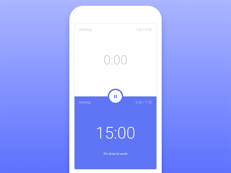 Balancy – Time to work alarm android animation app clock ios microinteractions mobile timer ui