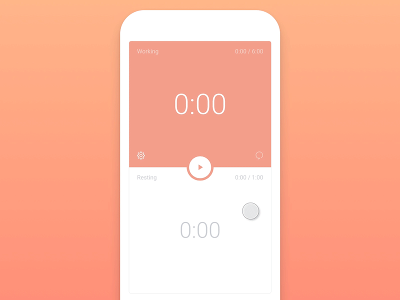 Work timer progress presentation