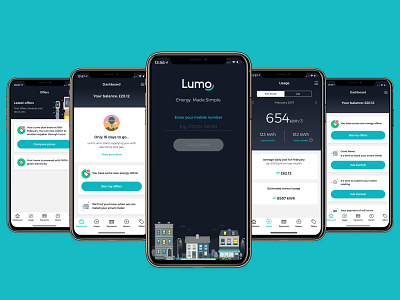 OVO - LUMO - Energy Made Simple. cards dashboard energy energy app onboarding ovo productdesign ui usage ux