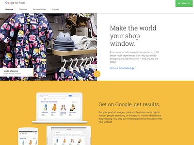 Google for Retail cards component google materialdesign product retail shopper ui ux website