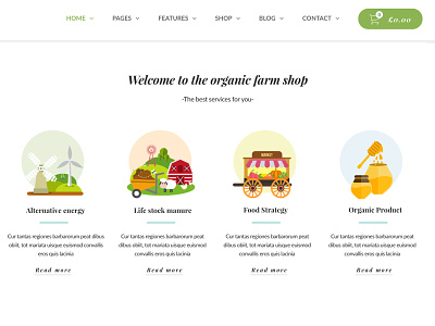 Organic farm shop aem atomic cms component healthy hero organic subscribe ui ux