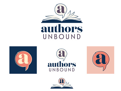 Authors Unbound brand busines card custom design identity illustration logo website