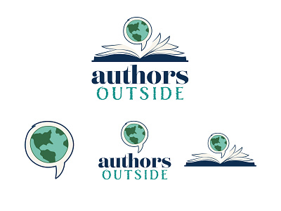 Authors Outside brand branding busines card custom design identity illustration logo vector