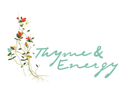 Thyme & Energy Logo / Brand Identity brand custom identity illustration logo