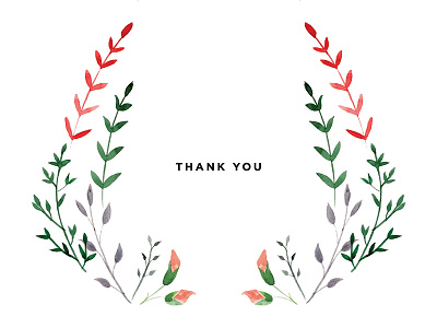 Wreath Thank You Card