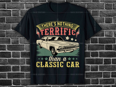 New Classic Car T-Shirt design. retro t shirt design idea