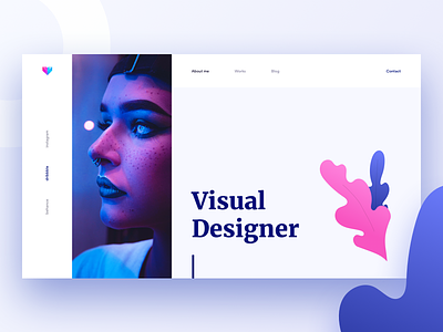Visual Designer abstract designer flat gradient minimal modern portfolio shapes ui visual