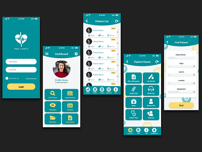 Patient Management App app design mobile ui ux