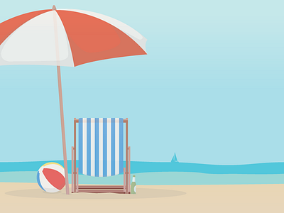 Relaxing on the beach beach illustration relaxing summer