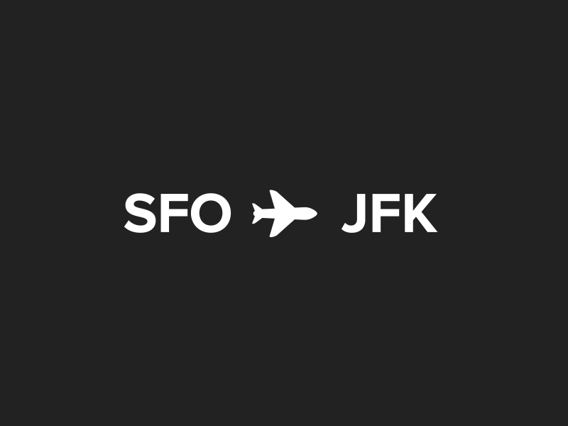 SFO -> JFK after effects airplane animation arrival destination gif landing motion motion graphics new york san francisco take off