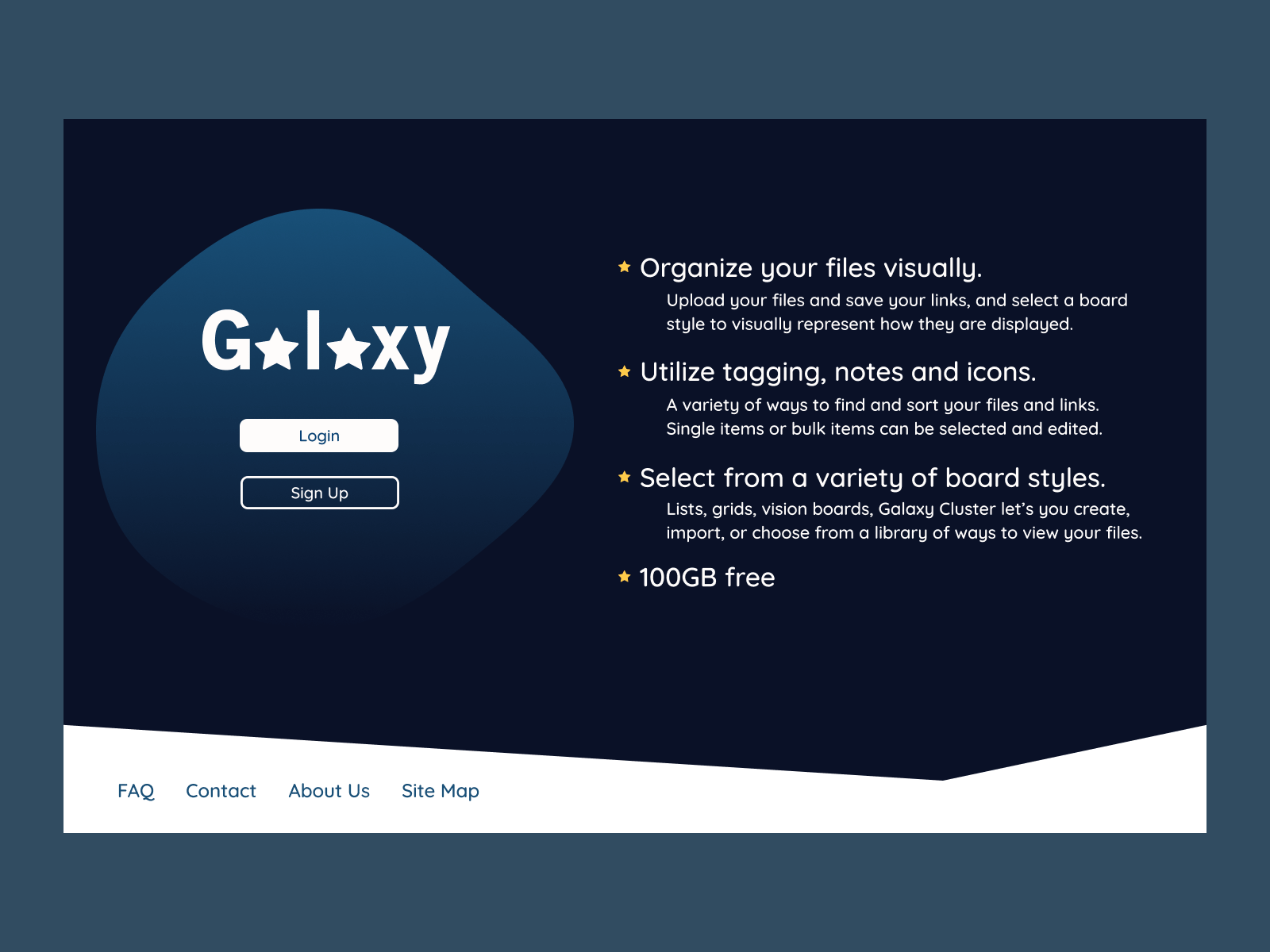 Galaxy website screens