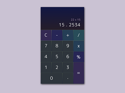 Calculator App Design 004 app calculator dailyui design mobile ui vector