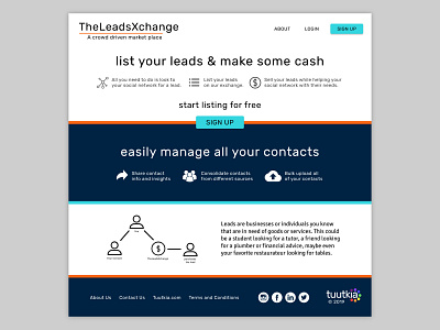 TheLeadsExchange website concept #1 branding design typography ui ux vector web web design