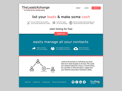 TheLeadsExchange website concept #2