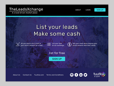 TheLeadsExchange website concept #4