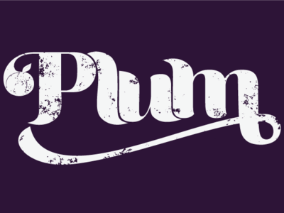 Plum Logo branding design logo typography vector