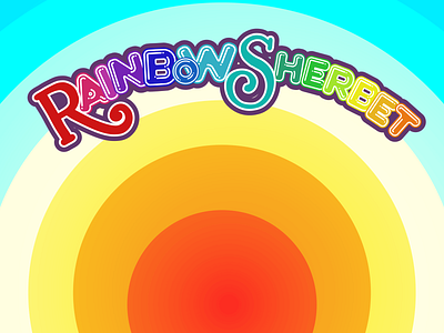 Rainbow Sherbet Flag branding design rainbow typography vector