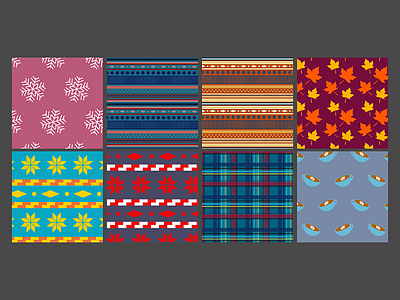 Winter & Fall patterns design illustration pattern pattern design vector