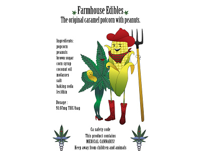 Label mock up for edibles company branding design edibles illustration marijuana typography vector