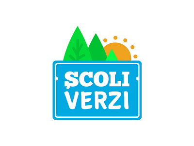 Scoli Verzi blue environment green logo organization school sun tree