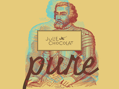 Julie et Chocolat artisan chocolate logo packaging