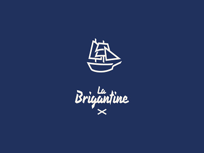 La Brigantine bags blue custom logo navy purse sail sea ship