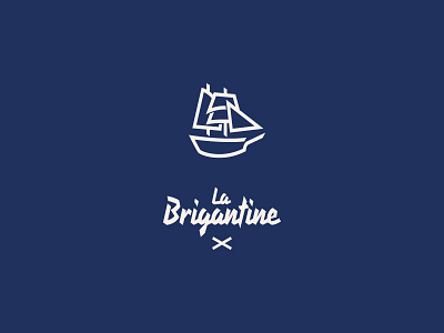 La Brigantine bags blue custom logo navy purse sail sea ship