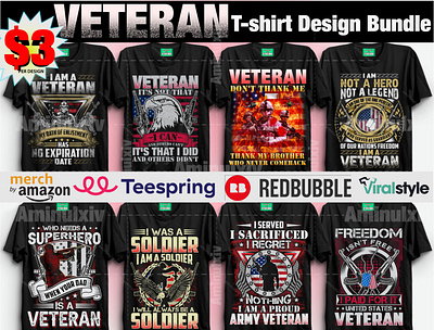 VETERAN T shirt Design Bundle apparel army branding design graphic design illustration logo military navy patriotic soilder t shirt t shirt tshirts ui usa vector veteran veteran t shirt design veterans t shirt