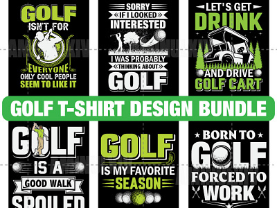 Golf T-shirt Design Bundle apparel branding clothing design game golf graphic design illustration logo retro sports t shirt t shirt t shirt design t shirts tshirt tshirts typography vector vintage