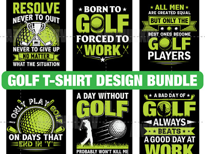 Golf T-shirt Design Bundle apparel branding design game golf graphic design illustration logo sports t shirt t shirt t shirt design t shirts t shirts tee tshirt tshirts typography vector vintage