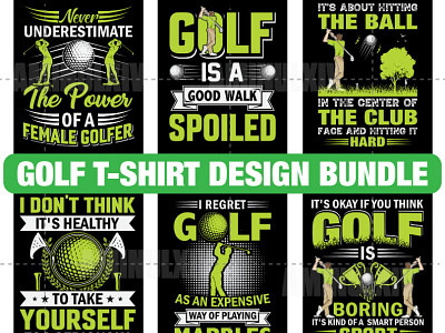 Golf T-shirt Design Bundle apparel branding design game golf graphic design illustration logo sports t shirt t shirt t shirt design t shirt design t shirts tee tshirt design tshirts typography vector vintage