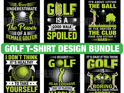 Golf T-shirt Design Bundle