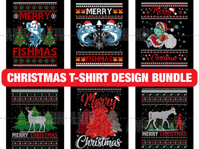 Ugly Christmas T-shirt Design Bundle apparel branding christmas design graphic design illustration logo merry christmas mockup santa t shirt t shirt t shirt design tee tshirts typography ugly vector vintage xmas