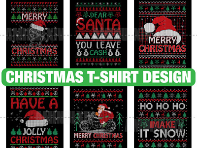 Ugly Christmas T-shirt Design Bundle