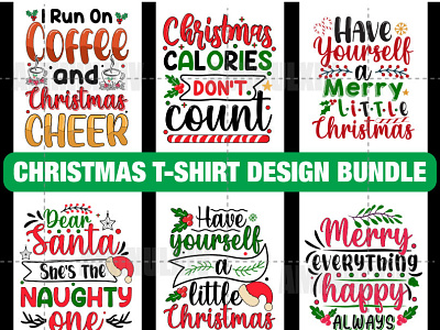 Christmas T-shirt Design Bundle