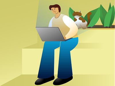 Hooman, what are you watching? design flat character graphic design illustration