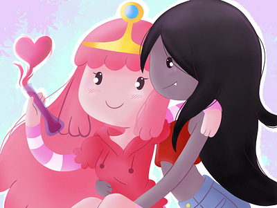 Bubbline anime cartoon character redraw design illustration