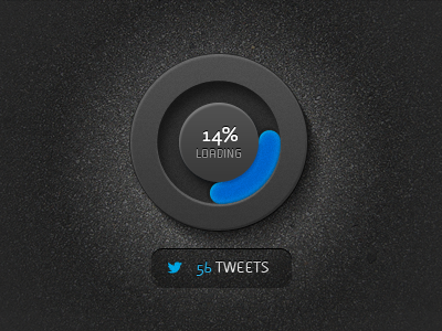 Loading blue circle circular clean dark loading progress bar texture tweets twitter