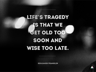 Life's tragedy v2 design photography quotes texture typography