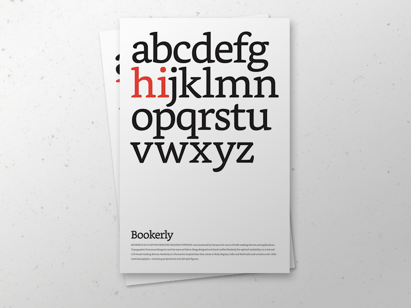Bookerly Poster: Hi amazon gicleeprint typographyposter watercolorpaper