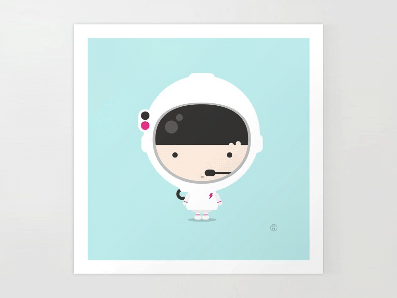 Miss Astronaut astronaut illustration kids space