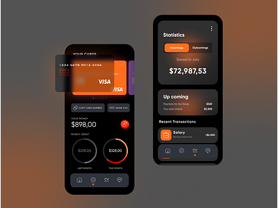 Online Payment App Dark Mode Concept