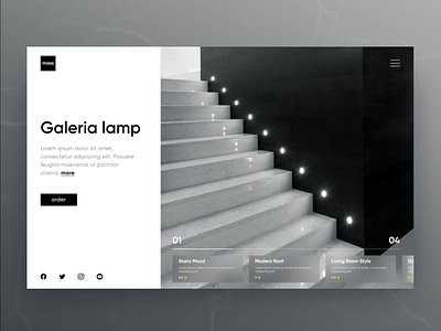 Online Lights Shop Web site concept "Minimalism" clean cuberto darkmode design designer minimalism onlineshop popular ui ui8 usa ux uxui webdesign website