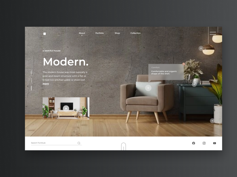 Forniture Website Template by Shohmirzo Sultanov on Dribbble